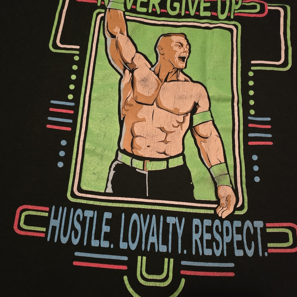 WWE Wrestling JOHN CENA You Can't See Me Black T-Shirt - Picture 7 of 7